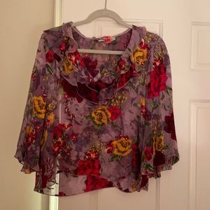 Alice and Olivia floral blouse